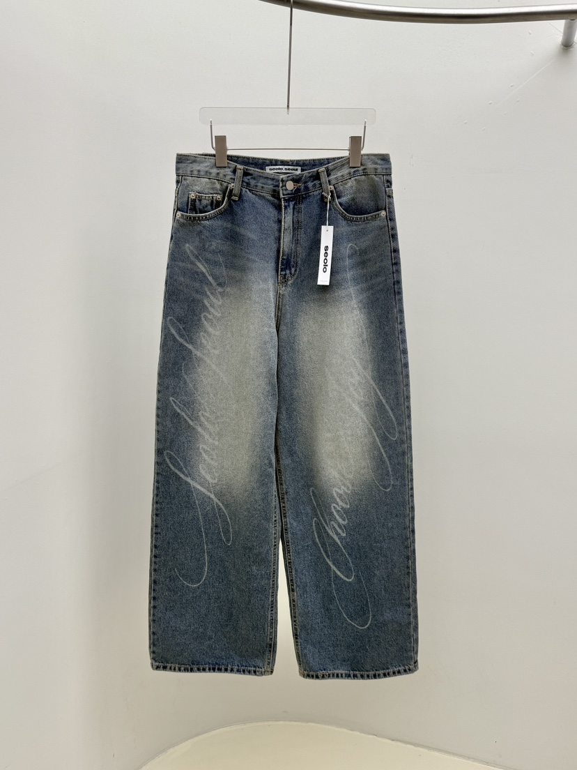 SEOLO東大門㊣代購女裝新品熱賣真品休閑時尚職業人氣牛仔褲Seolo seoul牛仔褲