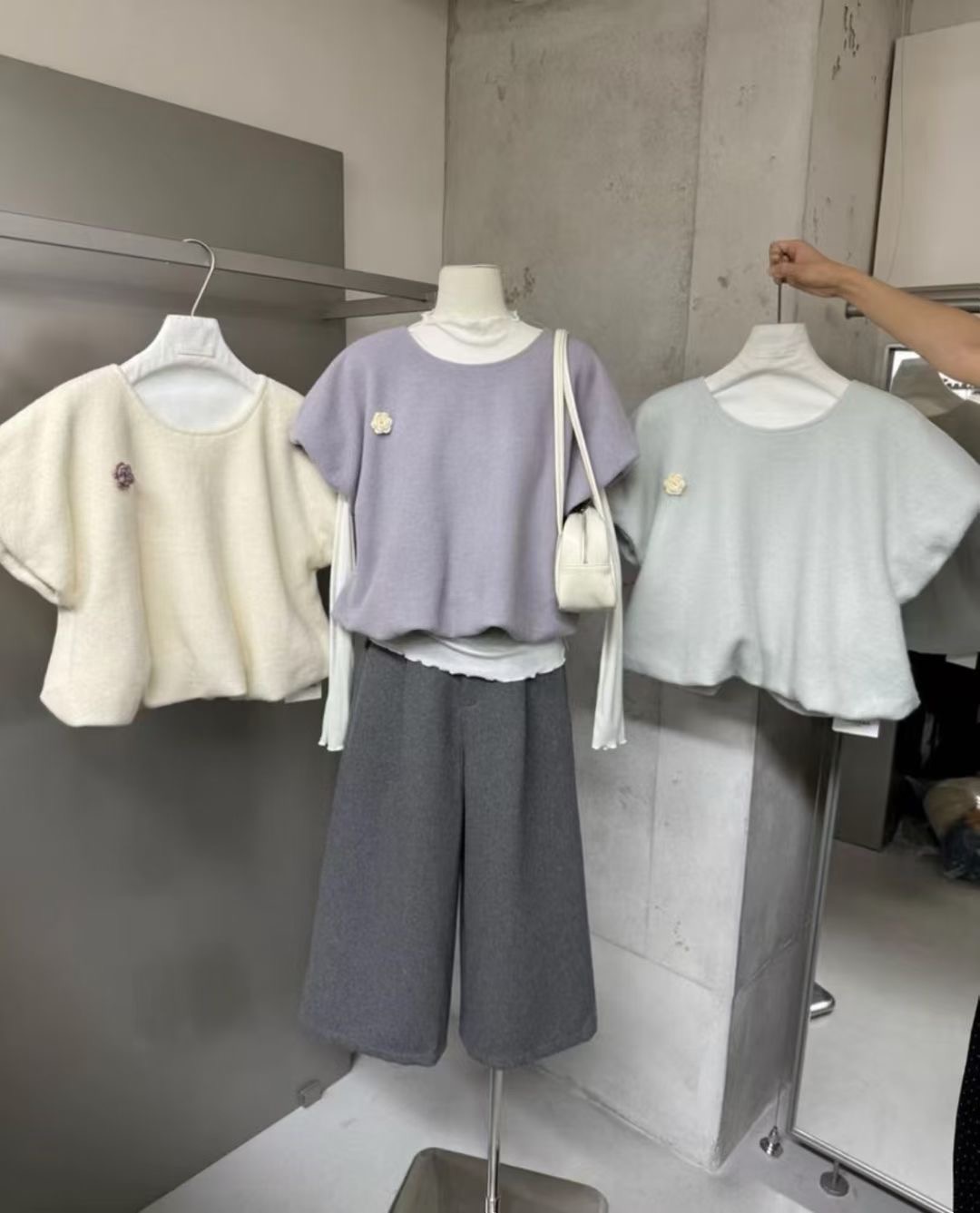 ANGE韓國代購㊣女士新款熱賣休閑職業真品25秋冬針織衫不含內搭ANGE針織衫圖色3左三色