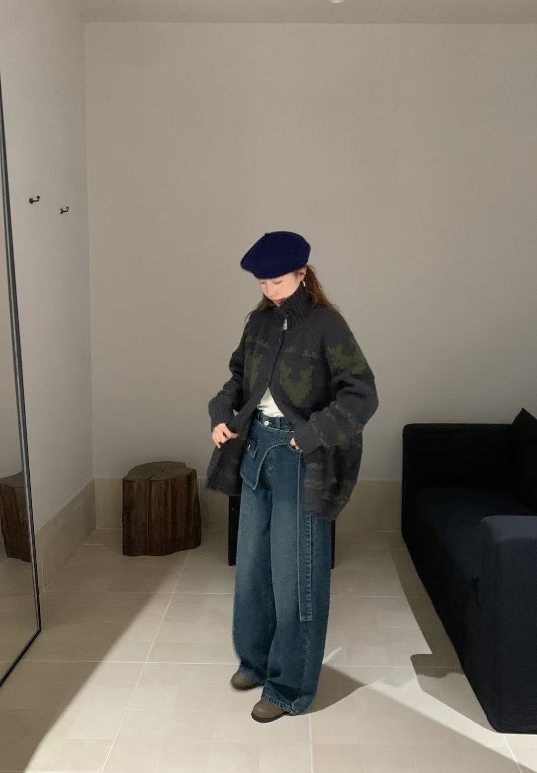 ANGE東大門㊣實拍女士新款25秋冬真品職業熱賣時尚人氣牛仔褲ANGE牛仔褲