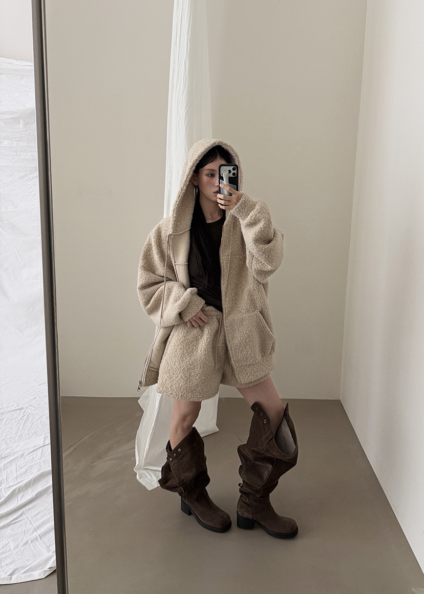 AMOOD東大門㊣直郵女裝新品職業熱賣時尚休閑25秋冬推薦短褲AMOOD短褲