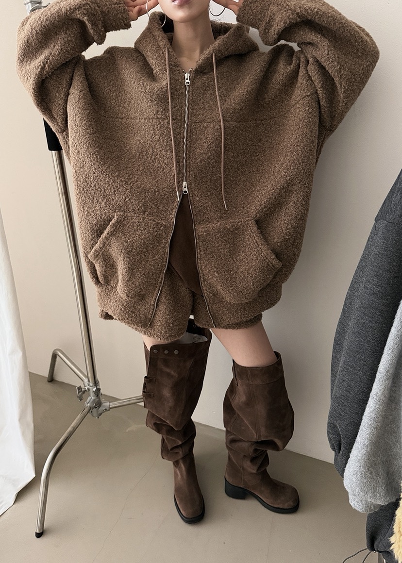 AMOOD東大門㊣直郵女裝新品休閑25秋冬人氣時尚熱賣衛衣拉鏈AMOOD衛衣