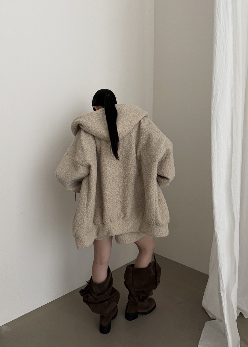 AMOOD東大門㊣直郵女裝新品休閑25秋冬人氣時尚熱賣衛衣拉鏈AMOOD衛衣