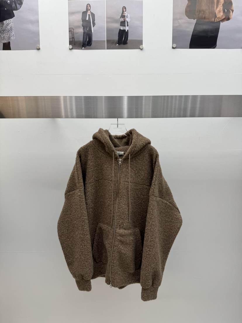 AMOOD東大門㊣直郵女裝新品休閑25秋冬人氣時尚熱賣衛衣拉鏈AMOOD衛衣圖色2