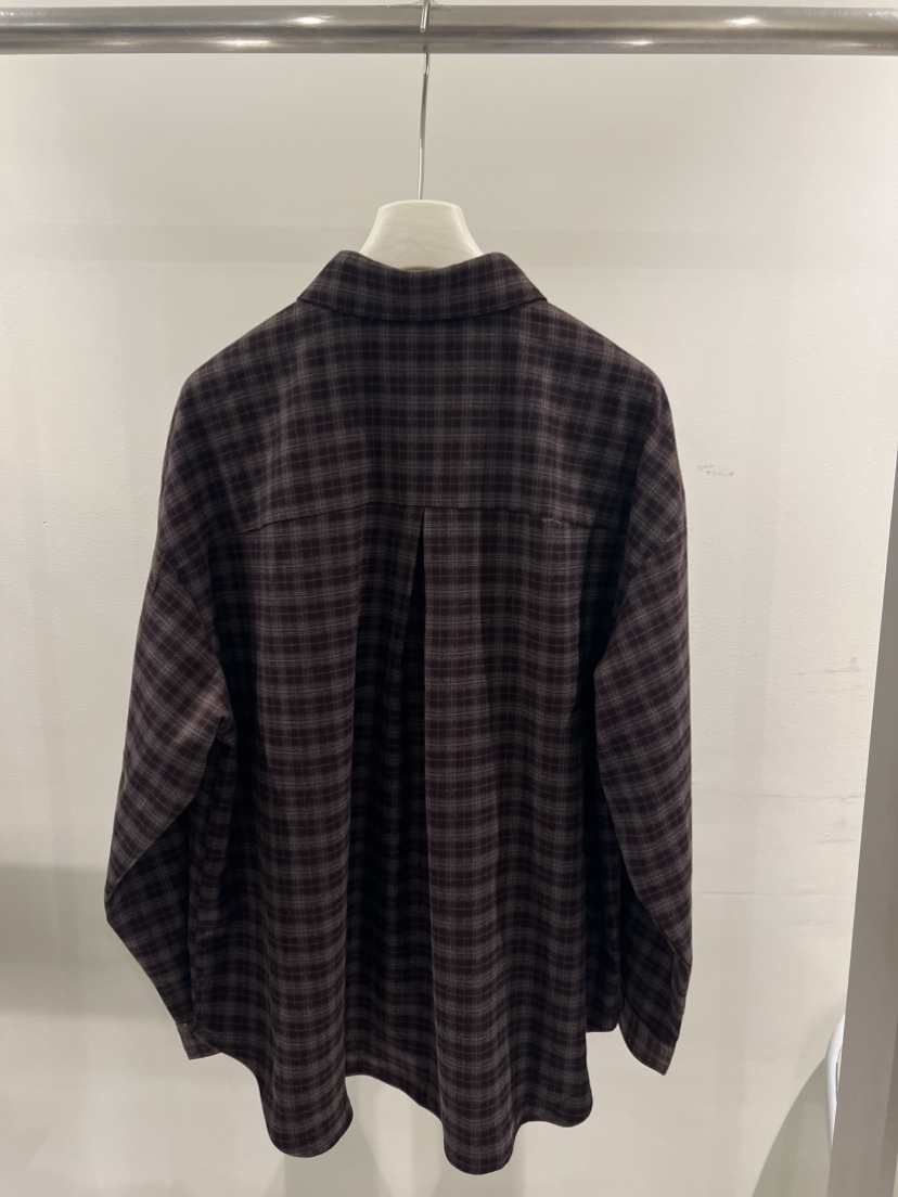 MENTOR韓國代購㊣女士新款時尚襯衫蕾絲衫男女同款法蘭絨格紋MENTOR襯衫/蕾絲衫