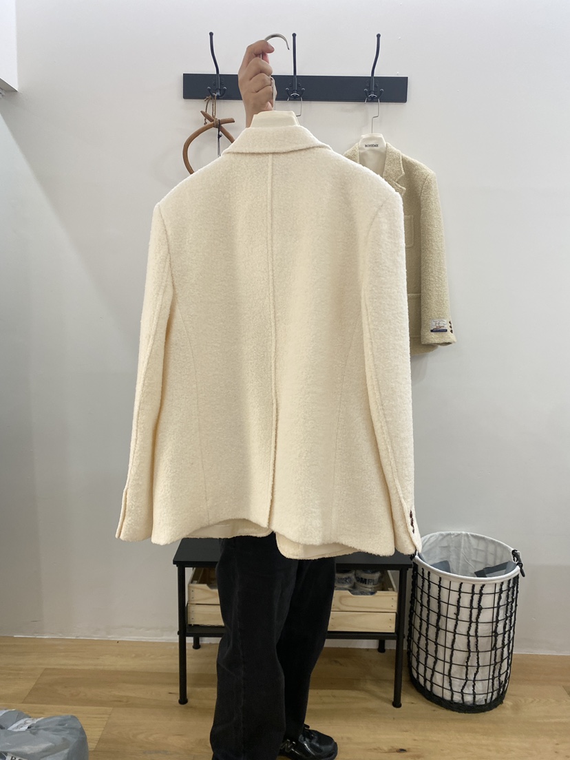 BOHEME東大門㊣直郵女裝新款職業時尚人氣休閑短款大衣羊毛BOHEME短款大衣