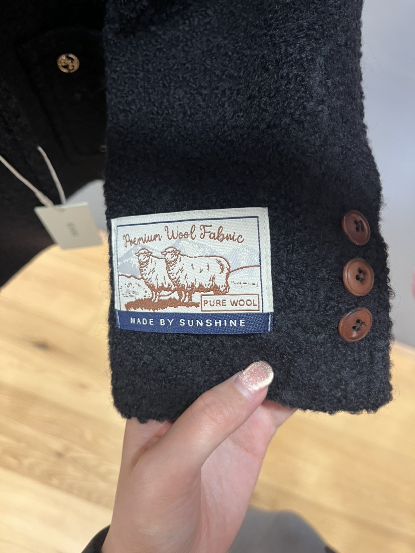 BOHEME東大門㊣直郵女裝新款職業時尚人氣休閑短款大衣羊毛BOHEME短款大衣