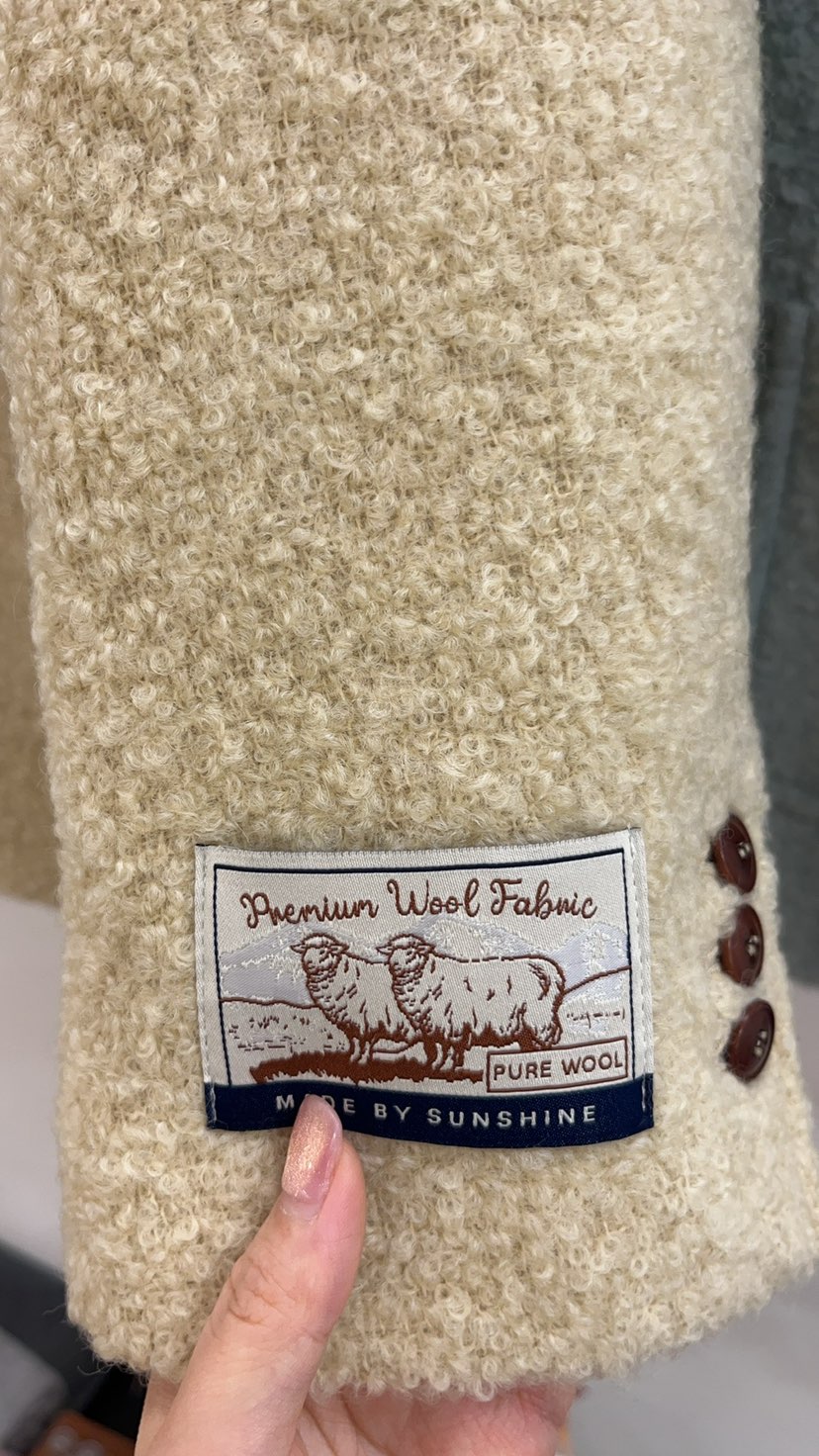 BOHEME東大門㊣直郵女裝新款職業時尚人氣休閑短款大衣羊毛BOHEME短款大衣