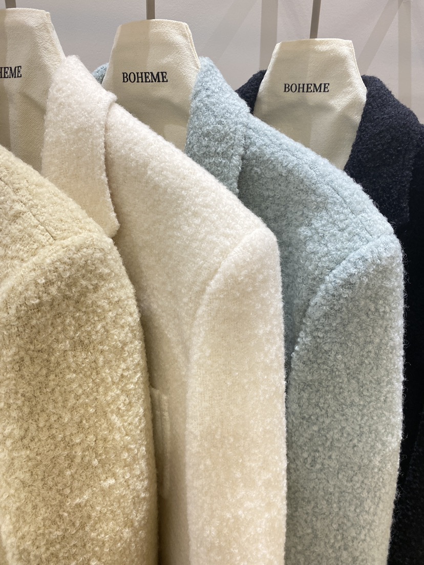 BOHEME東大門㊣直郵女裝新款職業時尚人氣休閑短款大衣羊毛BOHEME短款大衣