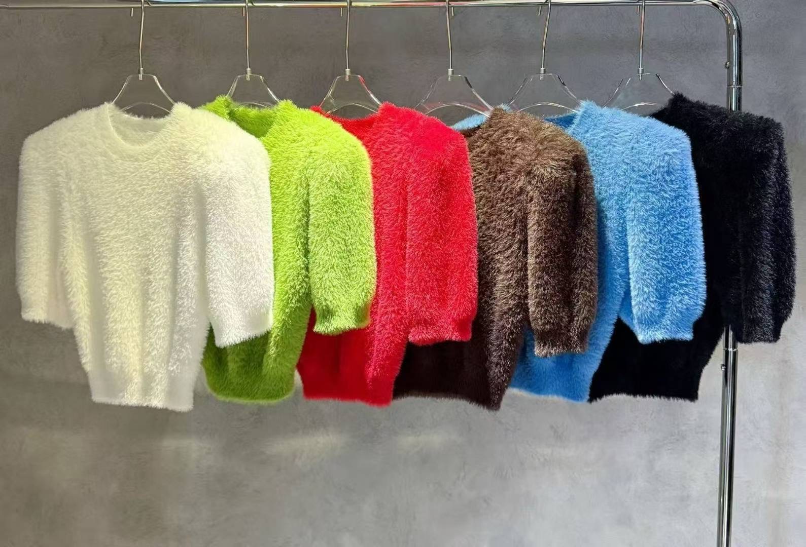 COZCAT-코즈켓-T東大門㊣代購女士新品時尚職業針織衫貂皮COZCAT針織衫圖色4左四色