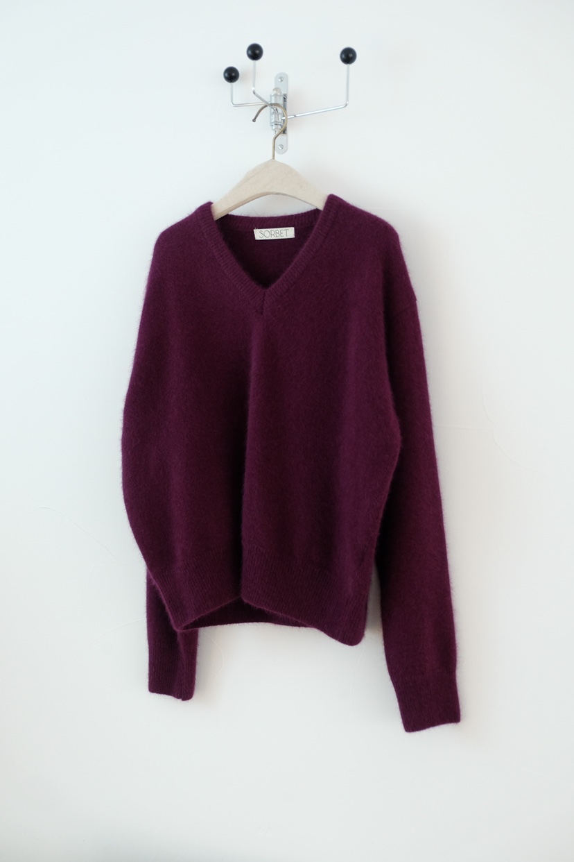 SORBET東大門㊣直郵女裝新品時尚25秋冬休閑推薦人氣針織衫SORBET/flat white針織衫