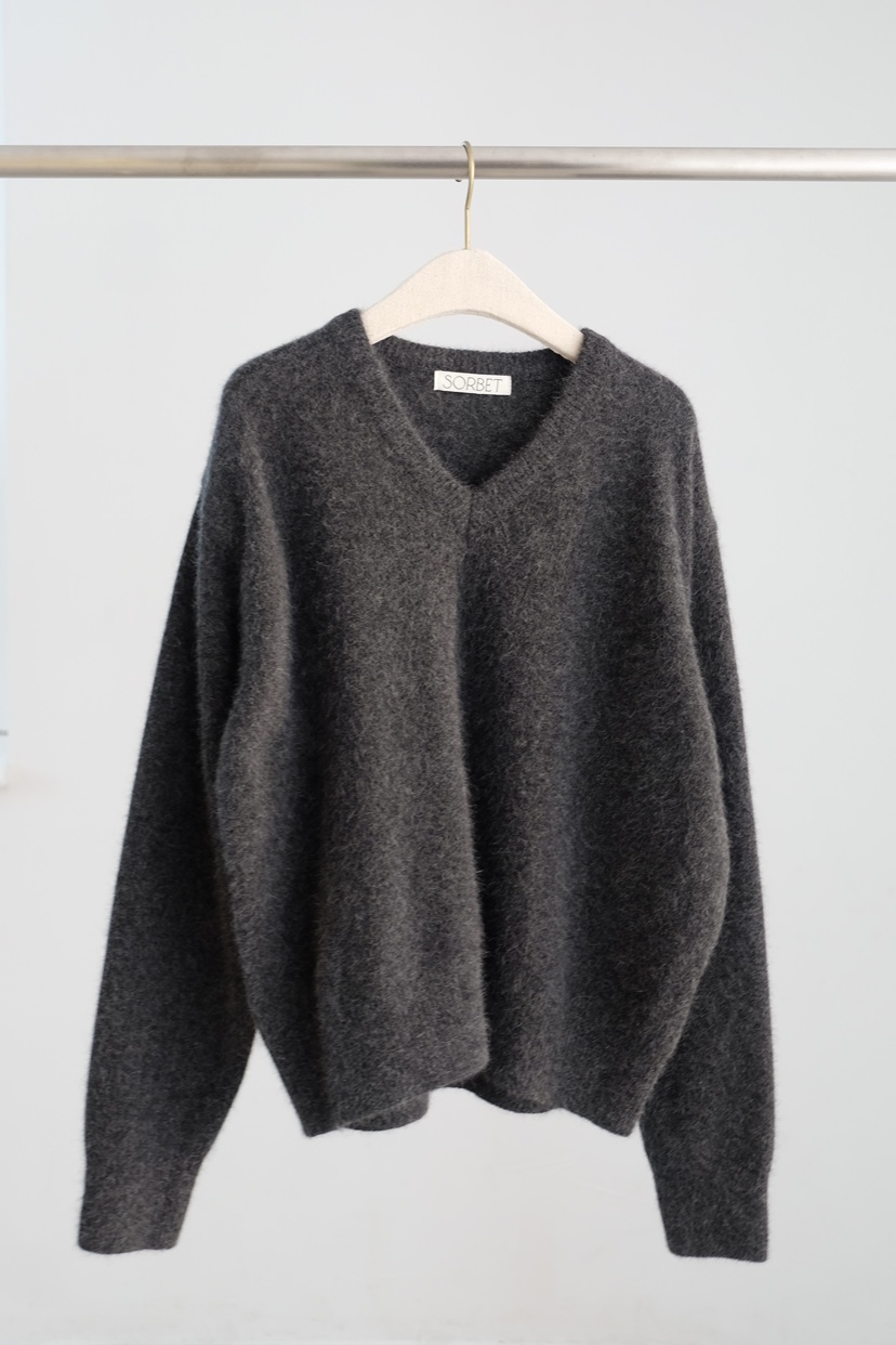 SORBET東大門㊣直郵女裝新品時尚25秋冬休閑推薦人氣針織衫SORBET/flat white針織衫圖色2