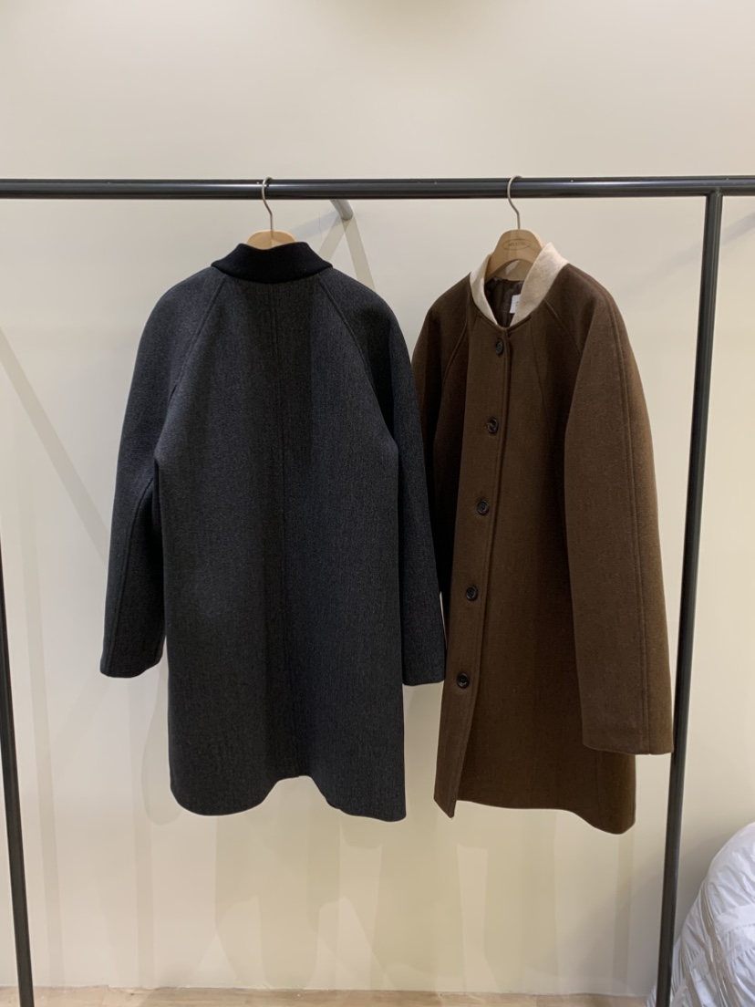 NOUVEAU韓國代購㊣女裝新品時尚職業推薦休閑中長款大衣羊毛NOUVEAU中長款大衣