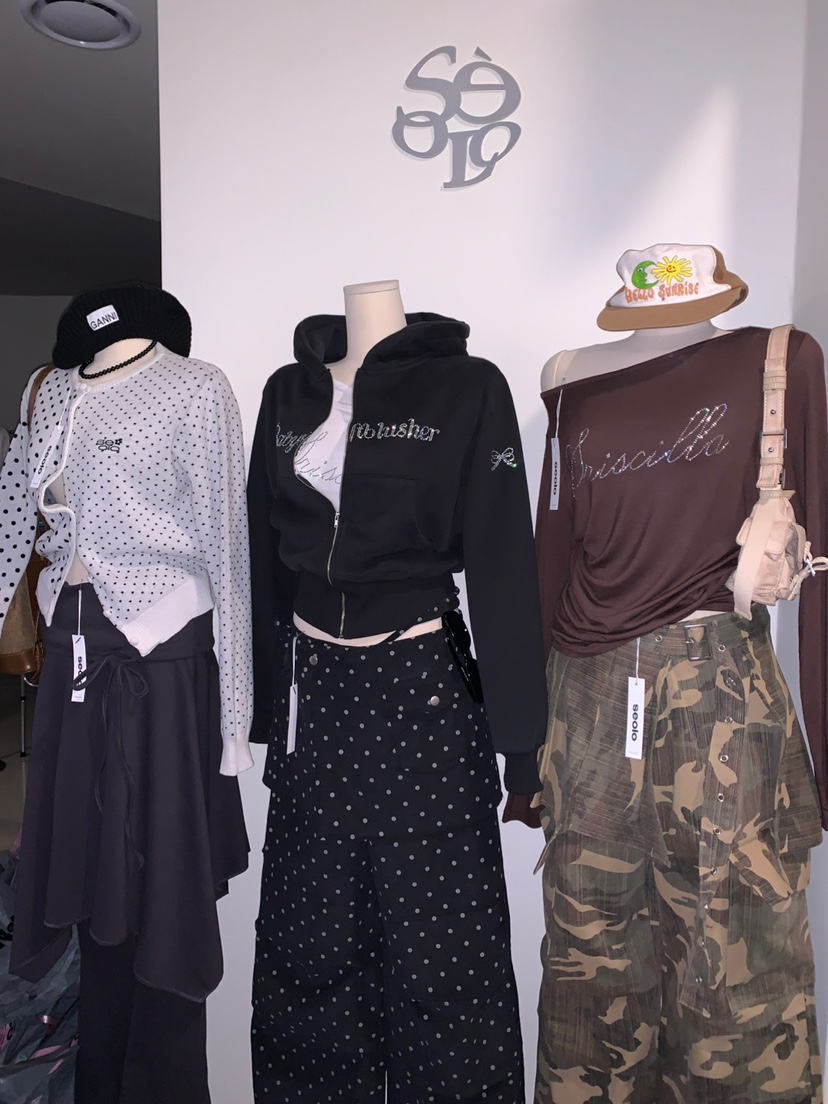 SEOLO東大門㊣直郵女士新款推薦職業人氣真品時尚長袖T恤褶皺Seolo seoul長袖T恤