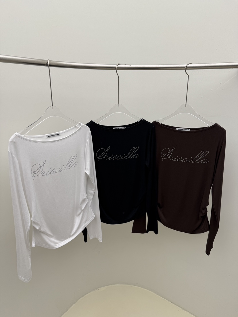 SEOLO東大門㊣直郵女士新款推薦職業人氣真品時尚長袖T恤褶皺Seolo seoul長袖T恤