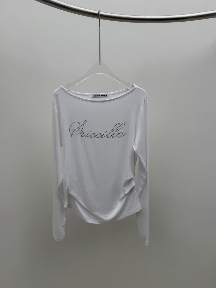 SEOLO東大門㊣直郵女士新款推薦職業人氣真品時尚長袖T恤褶皺Seolo seoul長袖T恤圖色3