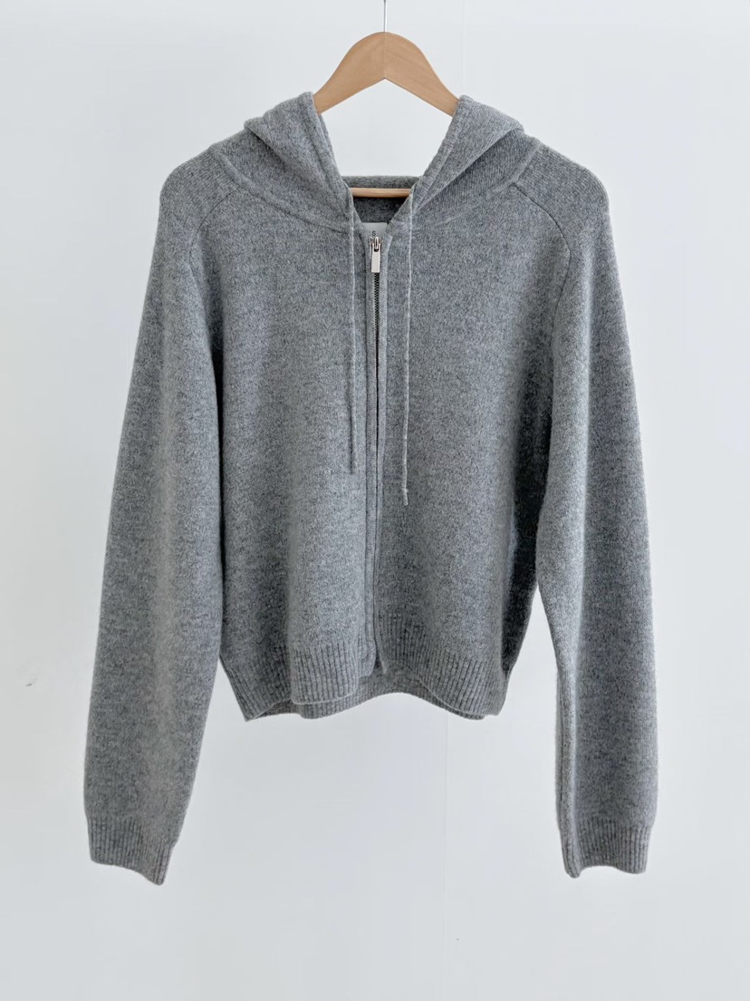 BINUS東大門㊣直郵女裝新款25秋冬職業休閑真品針織衫拉鏈連帽BINUS針織衫