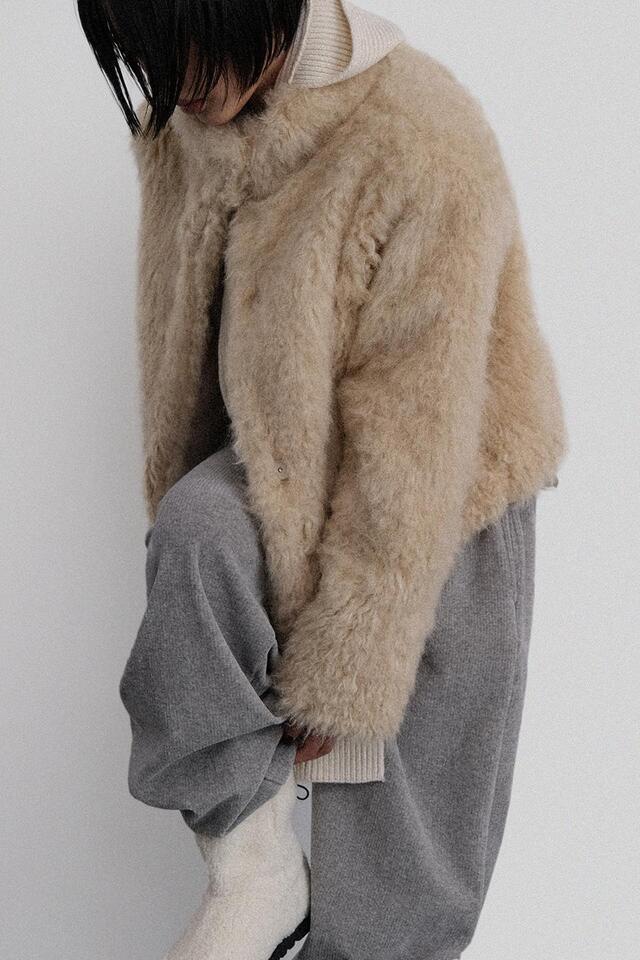 CEDARWOOD韓國代購㊣女裝新款推薦人氣短款大衣皮草羊毛高領CEDAR WOOD短款大衣