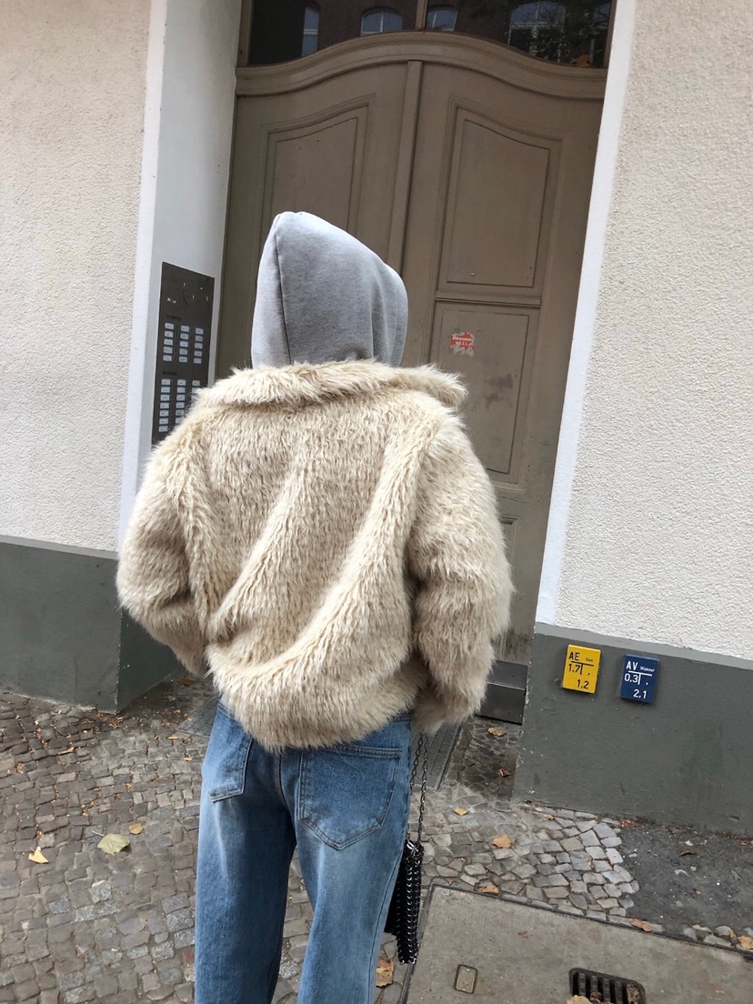 CEDARWOOD韓國代購㊣女裝新款推薦人氣短款大衣皮草羊毛高領CEDAR WOOD短款大衣