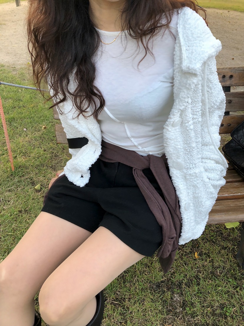 GLITTER韓國代購㊣女士新款休閑人氣真品25秋冬針織衫連帽衫網眼GLITTER針織衫