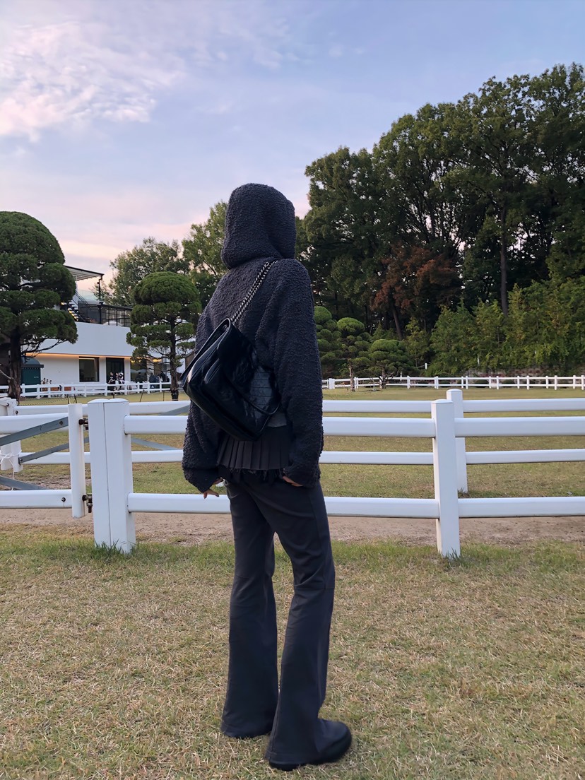 GLITTER韓國代購㊣女士新款休閑人氣真品25秋冬針織衫連帽衫網眼GLITTER針織衫