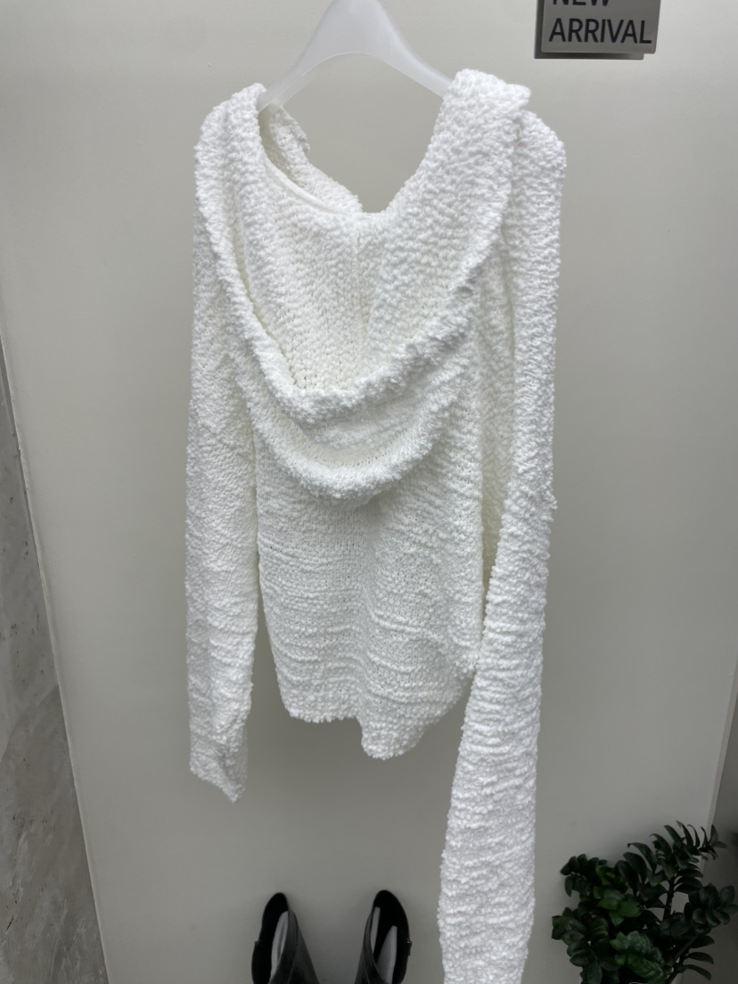 GLITTER韓國代購㊣女士新款休閑人氣真品25秋冬針織衫連帽衫網眼GLITTER針織衫