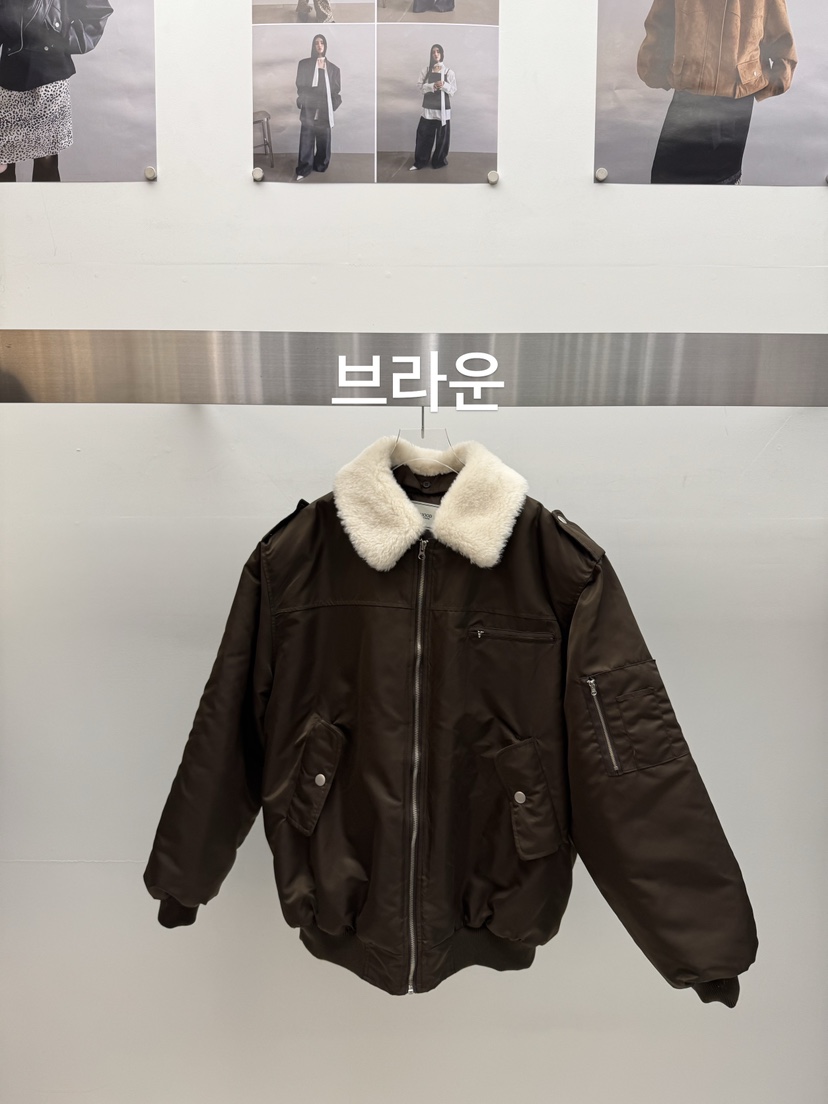 AMOOD韓國代購㊣女裝新款推薦休閑人氣熱賣時尚25秋冬短款棉服AMOOD短款棉服圖色2