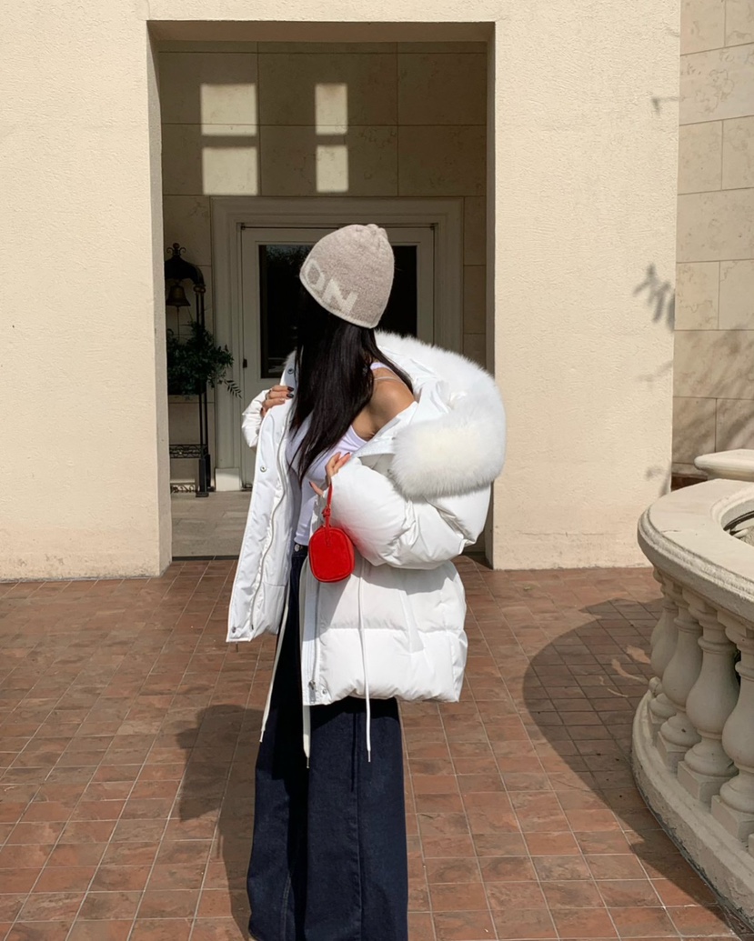 REVE CITE-L東大門㊣直郵女裝新品推薦真品短款羽絨服狐貍REVE CITE短款羽絨服