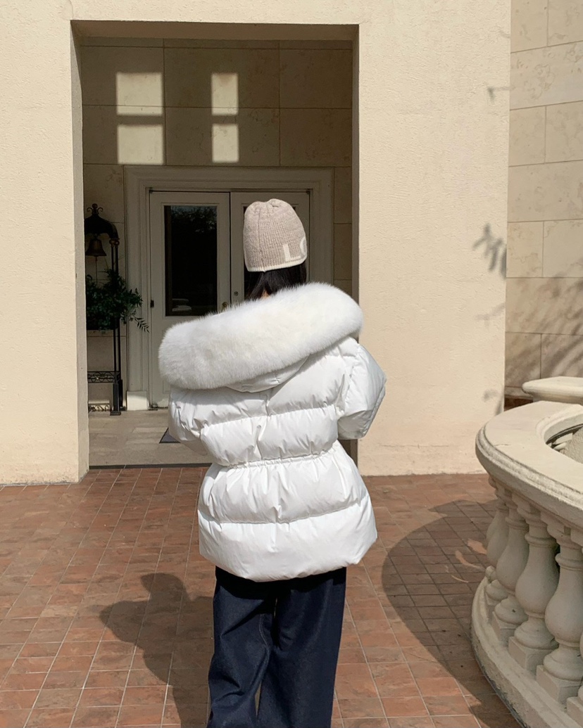 REVE CITE-L東大門㊣直郵女裝新品推薦真品短款羽絨服狐貍REVE CITE短款羽絨服