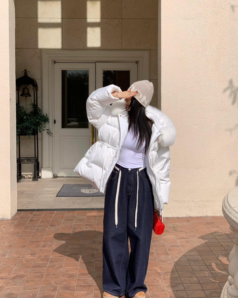 REVE CITE-L東大門㊣直郵女裝新品推薦真品短款羽絨服狐貍REVE CITE短款羽絨服