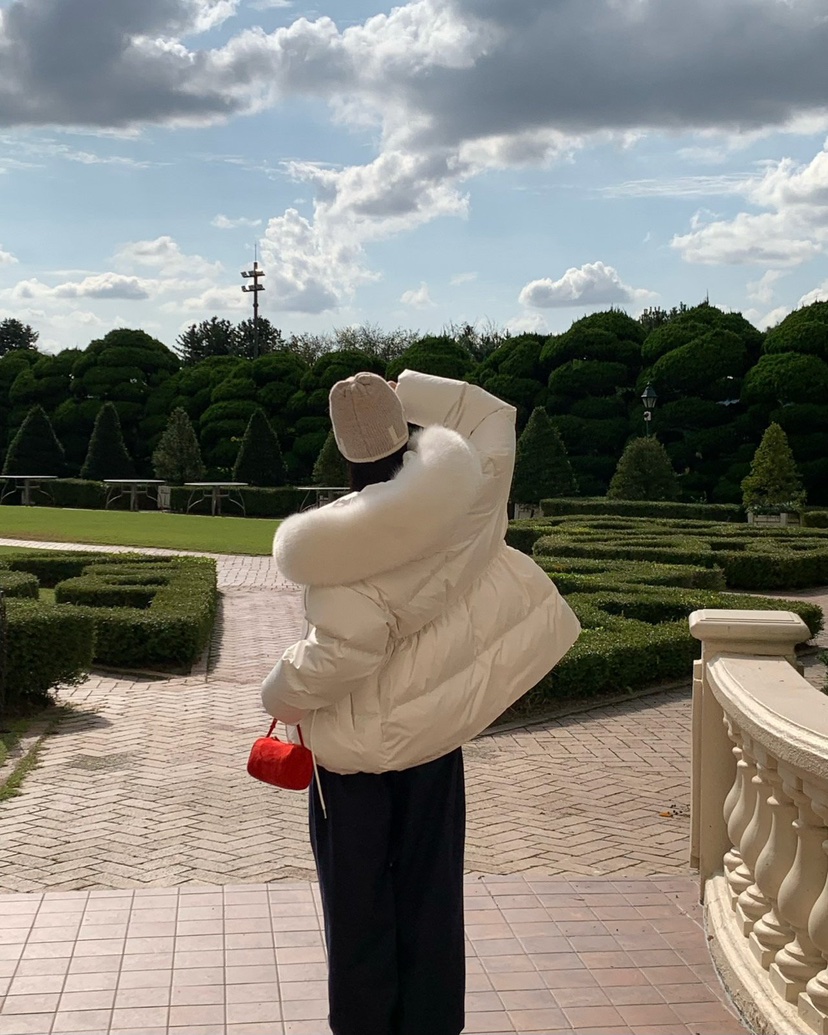 REVE CITE-L東大門㊣直郵女裝新品推薦真品短款羽絨服狐貍REVE CITE短款羽絨服