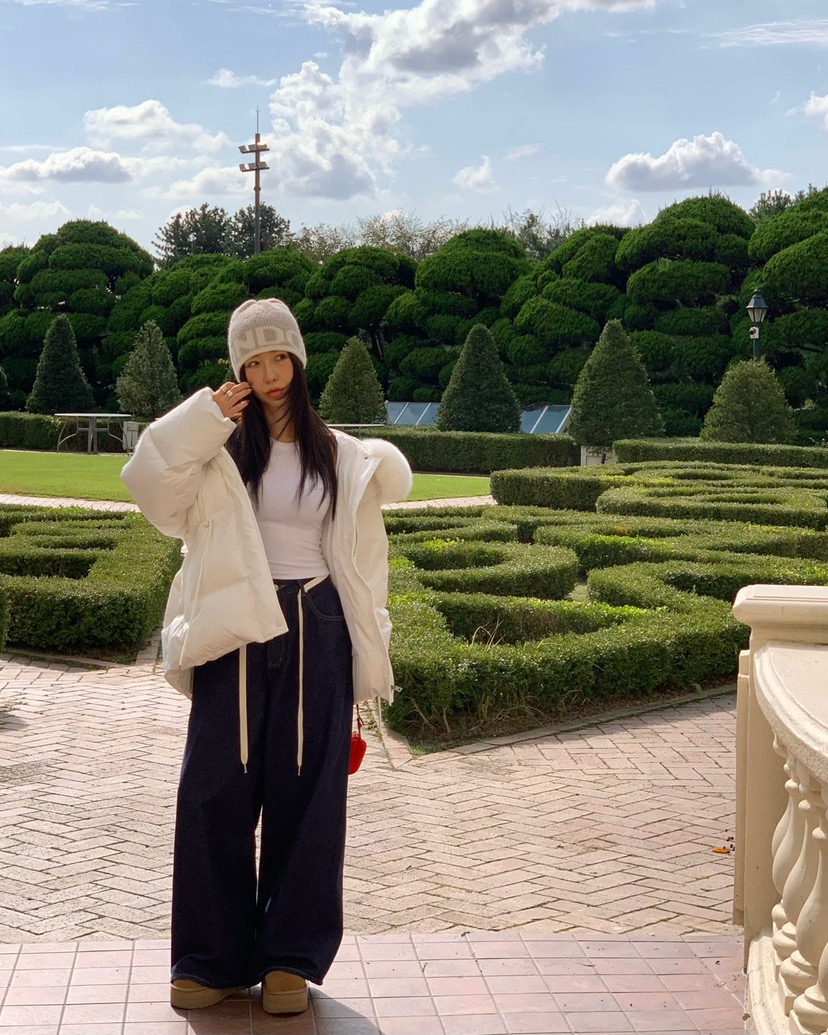 REVE CITE-L東大門㊣直郵女裝新品推薦真品短款羽絨服狐貍REVE CITE短款羽絨服