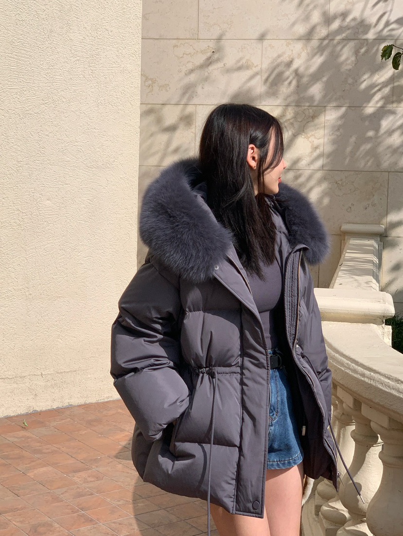 REVE CITE-L東大門㊣直郵女裝新品推薦真品短款羽絨服狐貍REVE CITE短款羽絨服