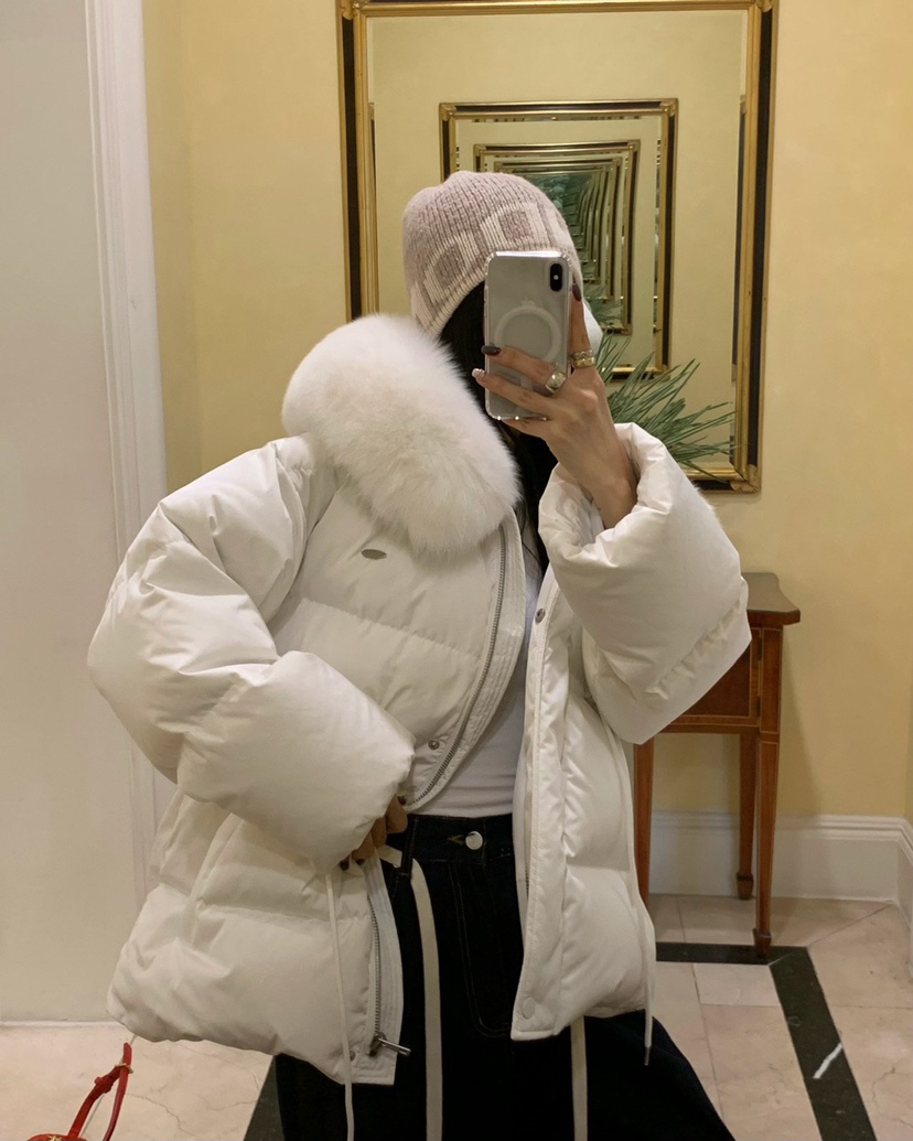 REVE CITE-L東大門㊣直郵女裝新品推薦真品短款羽絨服狐貍REVE CITE短款羽絨服