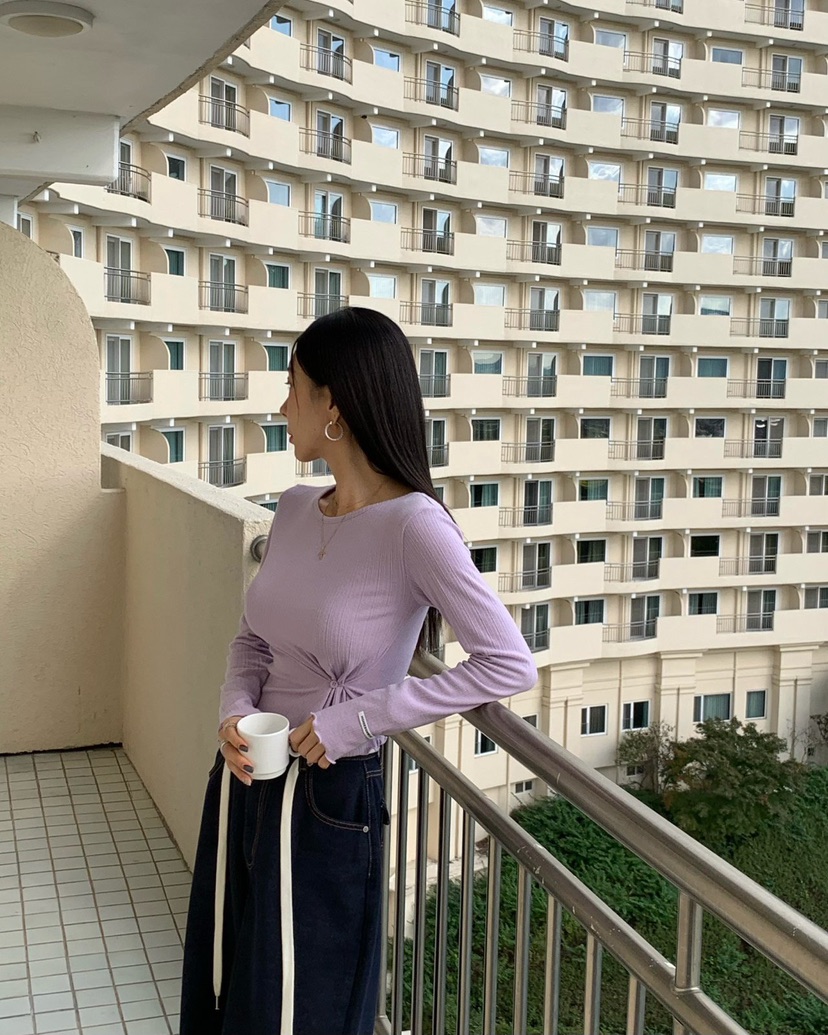 REVE CITE-L韓國代購㊣女裝新品職業時尚人氣25秋冬長袖T恤REVE CITE長袖T恤