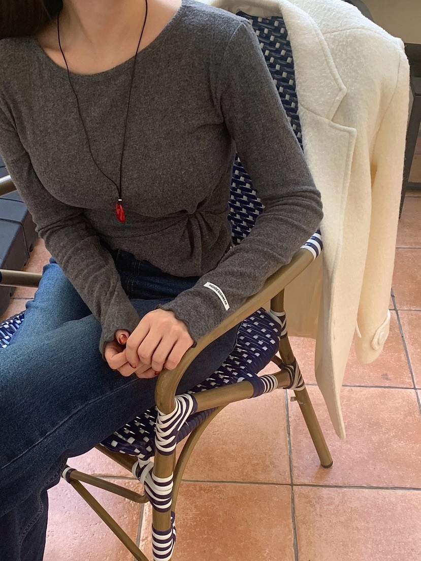 REVE CITE-L韓國代購㊣女裝新品職業時尚人氣25秋冬長袖T恤REVE CITE長袖T恤