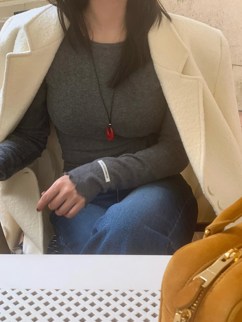 REVE CITE-L韓國代購㊣女裝新品職業時尚人氣25秋冬長袖T恤REVE CITE長袖T恤