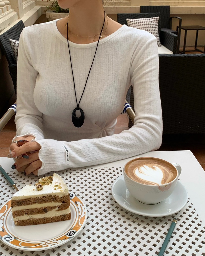 REVE CITE-L韓國代購㊣女裝新品職業時尚人氣25秋冬長袖T恤REVE CITE長袖T恤