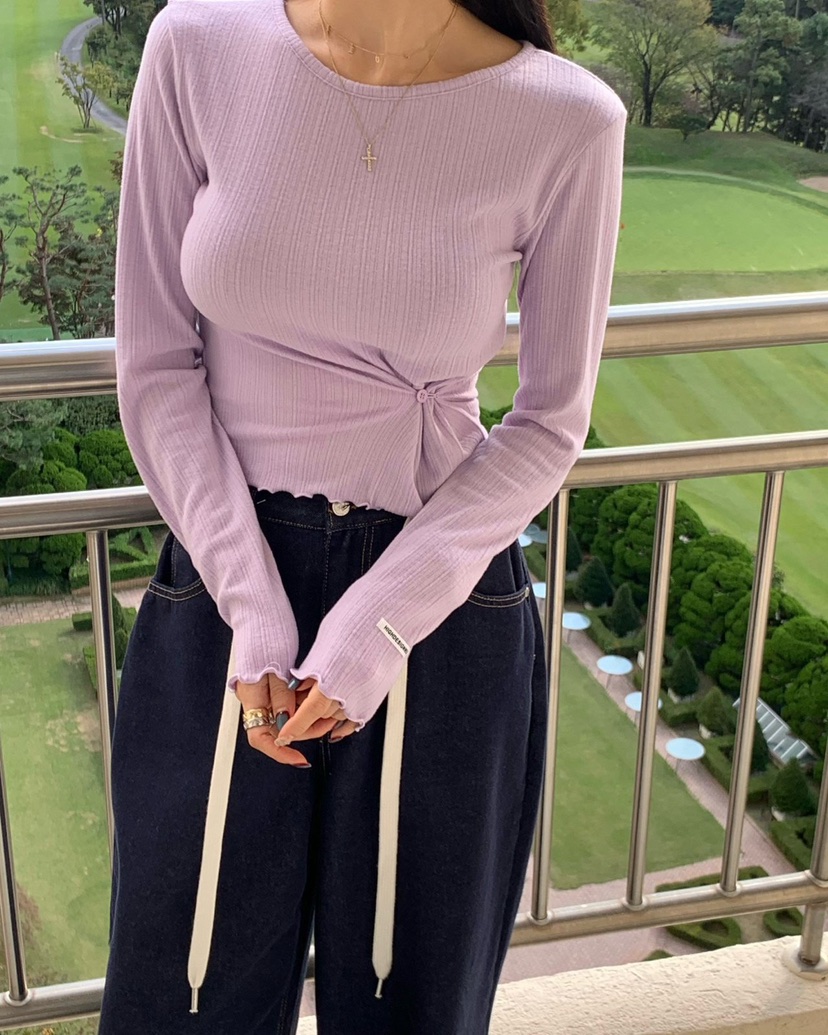 REVE CITE-L韓國代購㊣女裝新品職業時尚人氣25秋冬長袖T恤REVE CITE長袖T恤圖色2