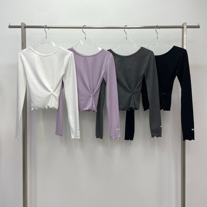 REVE CITE-L韓國代購㊣女裝新品職業時尚人氣25秋冬長袖T恤REVE CITE長袖T恤圖色4左四色