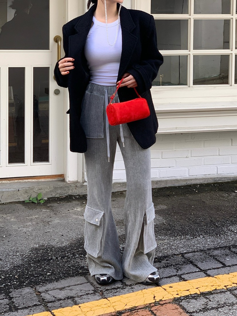 REVE CITE-L東大門㊣實拍女士新品真品推薦25秋冬熱賣休閑褲REVE CITE休閑褲