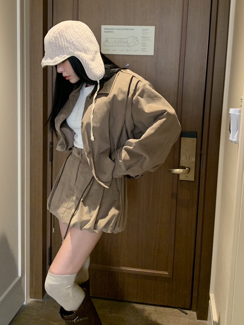 BADCALM東大門㊣實拍女裝新款25秋冬休閑推薦人氣夾克燈芯絨BADCALM夾克