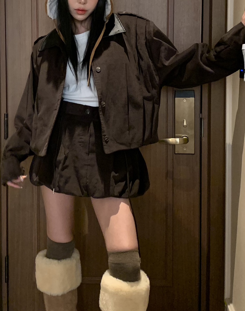 BADCALM東大門㊣實拍女裝新款25秋冬休閑推薦人氣夾克燈芯絨BADCALM夾克