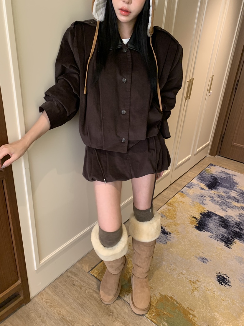 BADCALM東大門㊣實拍女裝新款25秋冬休閑推薦人氣夾克燈芯絨BADCALM夾克