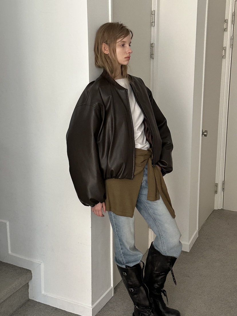 BOWIE東大門㊣實拍女士新品推薦熱賣25秋冬人氣真品夾克皮革BOWIE夾克