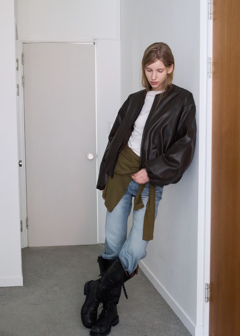 BOWIE東大門㊣實拍女士新品推薦熱賣25秋冬人氣真品夾克皮革BOWIE夾克