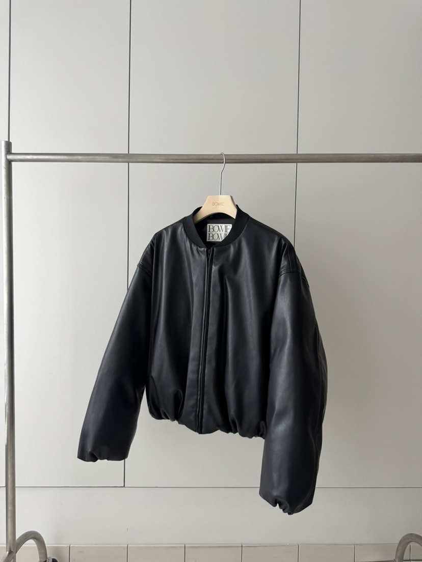 BOWIE東大門㊣實拍女士新品推薦熱賣25秋冬人氣真品夾克皮革BOWIE夾克圖色2