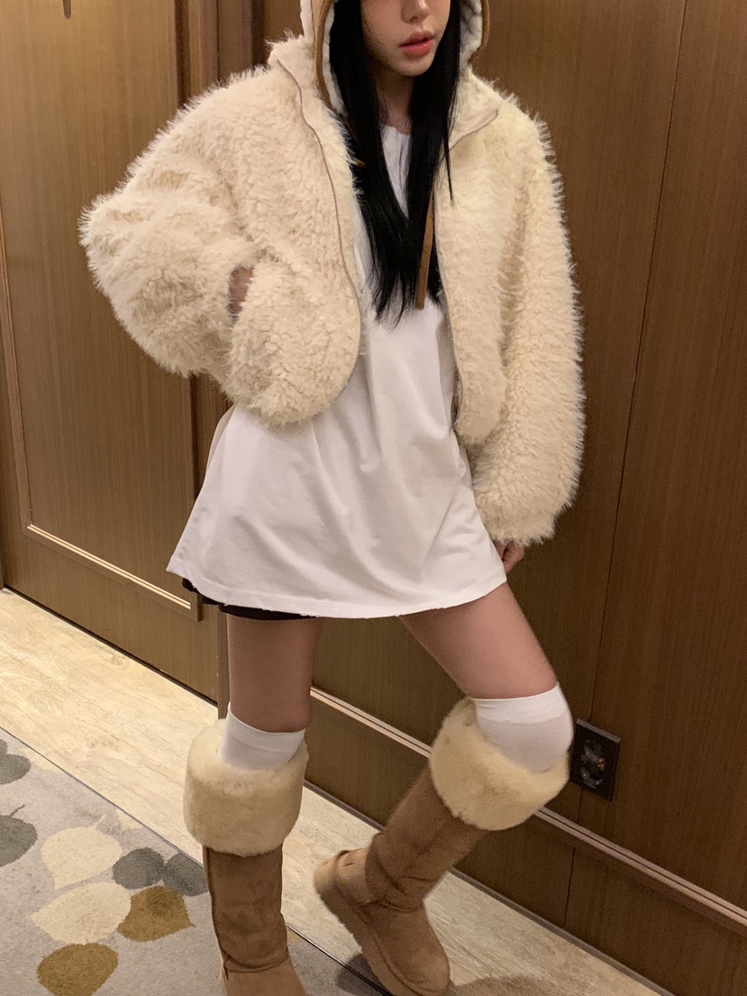 BADCALM韓國代購㊣女士新款人氣休閑真品25秋冬時尚短款大衣BADCALM短款大衣