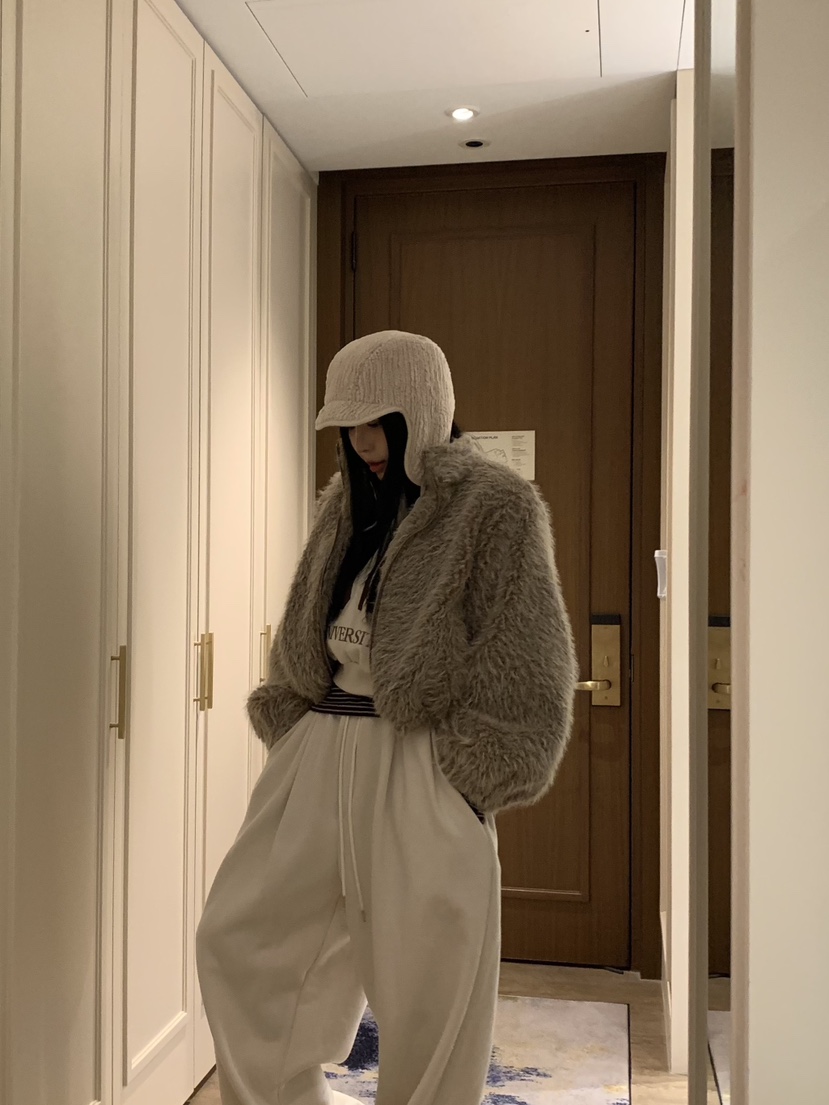 BADCALM韓國代購㊣女士新款人氣休閑真品25秋冬時尚短款大衣BADCALM短款大衣