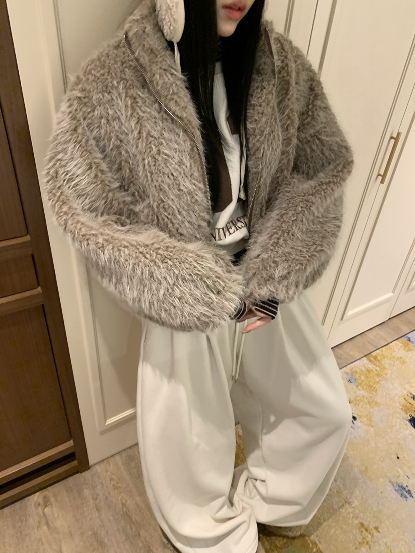 BADCALM韓國代購㊣女士新款人氣休閑真品25秋冬時尚短款大衣BADCALM短款大衣