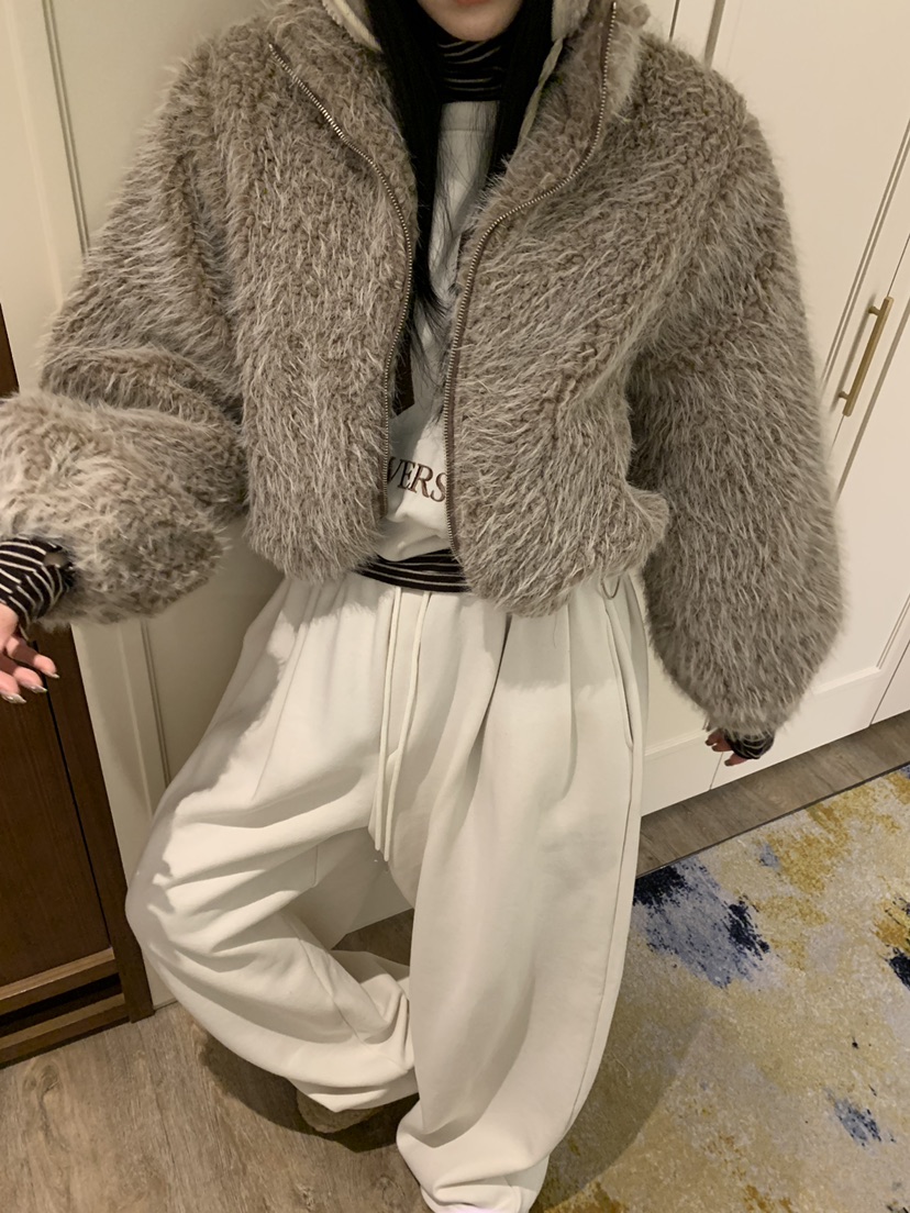 BADCALM韓國代購㊣女士新款人氣休閑真品25秋冬時尚短款大衣BADCALM短款大衣